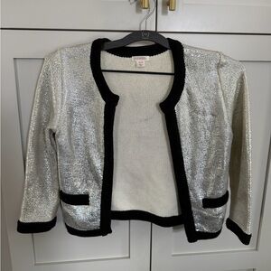 Xhilaration Black and Silver Cardigan